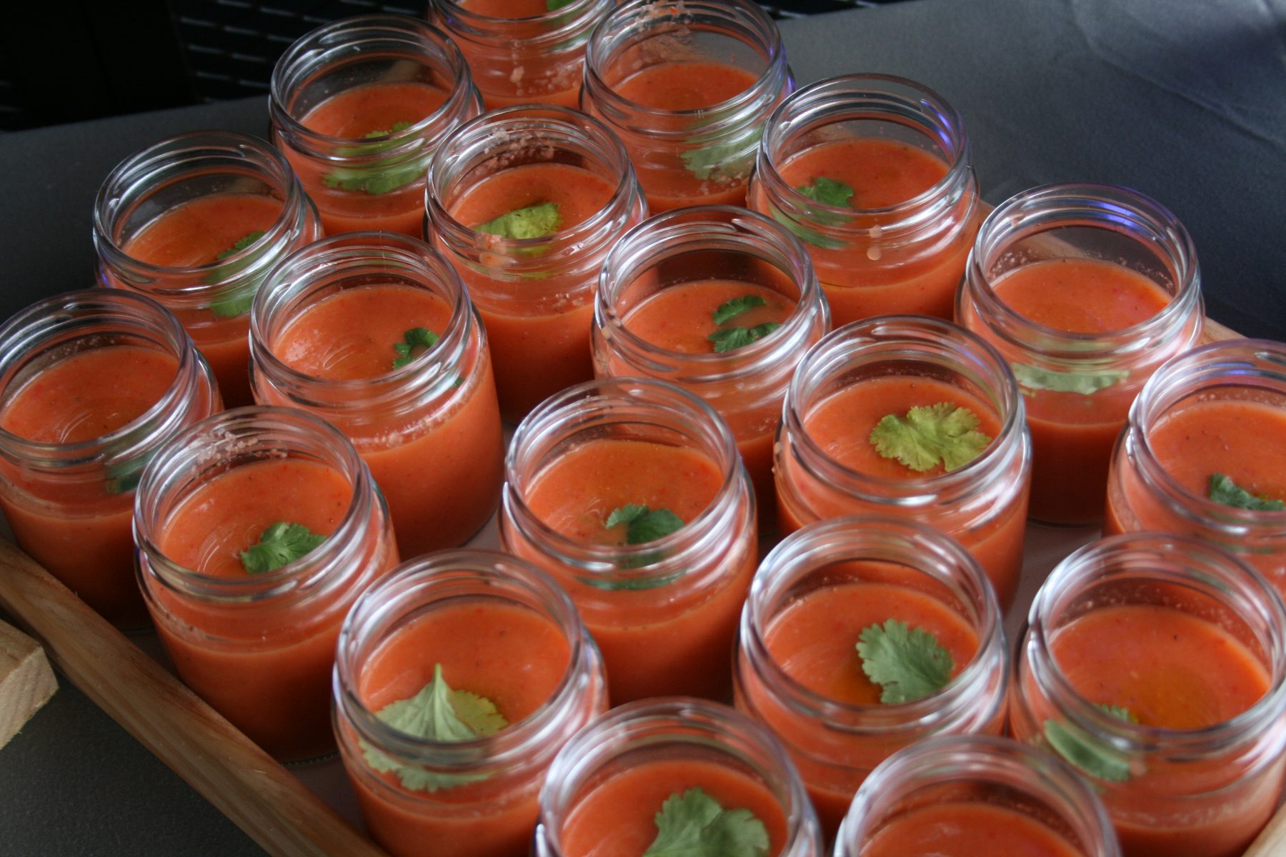 TFFC gourmet stations with made-to-order open-plan micro-kitchens serving finger food around the room